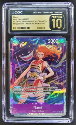 2025 ONE PIECE CCG NAMI ALTERNATE ART OP09-070 CGC 10 PRISTINE B PT - Image 1