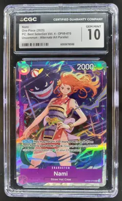 2025 ONE PIECE CCG NAMI ALT ART OP09-070 CGC 10 B PT - Image 1
