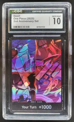 2025 ONE PIECE CCG DON!! 2ND ANNIVERSARY SET CGC 10 A PT - Image 1
