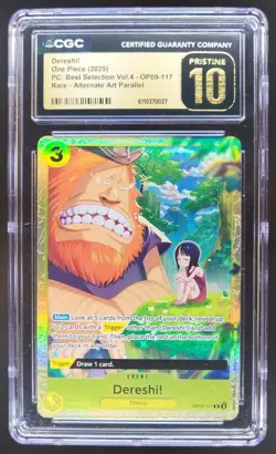 2025 ONE PIECE CCG DERESHI! RARE ALT ART OP09-117 CGC 10 PRISTINE B PT - Image 1
