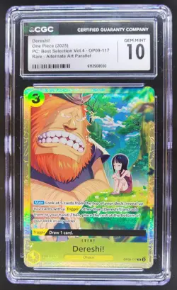 2025 ONE PIECE CCG DERESHI! RARE ALT ART OP09-117 CGC 10 B PT - Image 1