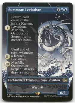 Summon: Leviathan (Borderless) # 361 MTG Final Fantasy FIN NM X1 - Image 1