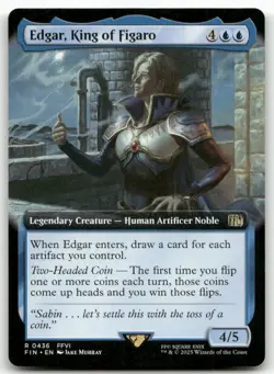 Edgar, King of Figaro (Extended Art) #436 MTG Final Fantasy FIN NM X1 - Image 1