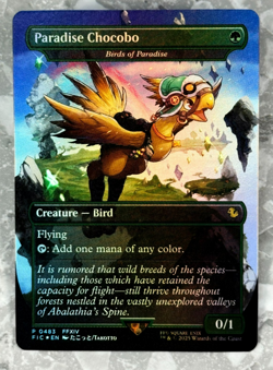 Paradise Chocobo - Birds of Paradise Borderless FOIL MTG Final Fantasy FIN NM X1 - Image 1