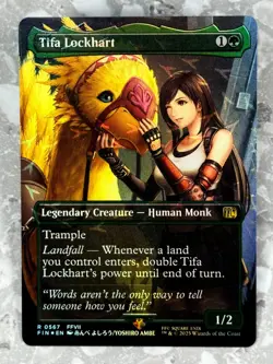 Tifa Lockhart Borderless Chocobo Track Foil MTG Final Fantasy FIN NM - Image 1