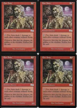 MTG: FIRE ANTS Urza's Saga UNCOMMON; played, Excellent condition x4 - Image 1