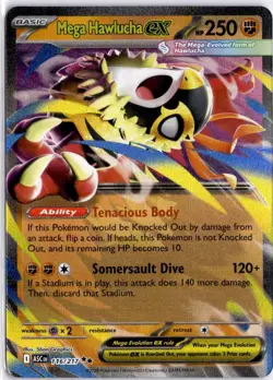 Pokemon Mega Hawlucha ex #116/217 ME: Ascended Heroes Near Mint or Better - Image 1