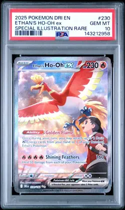 2025 Pokemon DRI En Ethan's Ho-Oh ex Special Illustration #230 PSA 10 Gem Mint - Image 1