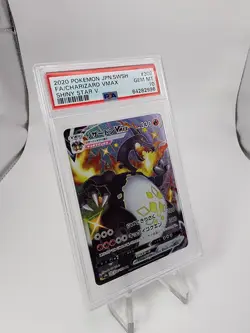 2020 POKEMON JPN SWORD & SHIELD SHINY STAR V #308 FULL ART/CHARIZARD VMAX PSA 10 - Image 2