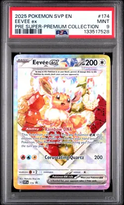 2025 POKEMON SVP PRISMATIC EVOLUTIONS SUPER-PREMIUM COLLECTION EEVEE EX PSA 9 - Image 1