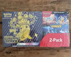 Pokemon Scarlet & Violet Surging Sparks Elite Trainer Box Booster Bundle 2-Pack - Image 1