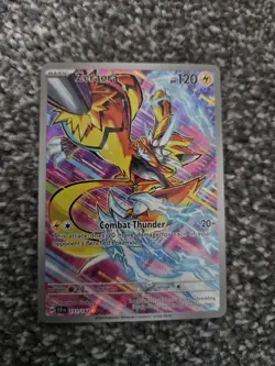 Pokemon TCG Zeraora Card Stellar Crown Illustration Rare 151/142 - Image 1