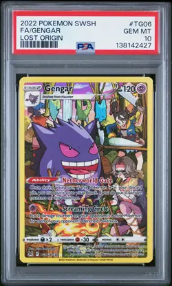 2022 POKEMON SWORD & SHIELD LOST ORIGIN #TG06 FULL ART/GENGAR PSA 10 - Image 1