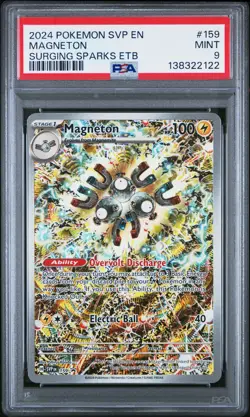 2024 POKEMON SVP SURGING SPARKS ETB PROMO #159 MAGNETON PSA 9 - Image 1