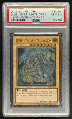 2013 Yugioh Kaiba Blue-Eyes White Dragon Ultimate Rare #YSKR-EN001 PSA 10 - Image 1