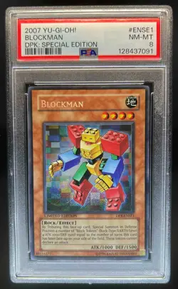 2011 Yu-Gi-Oh! Duelist Pack Special Edition Blockman #DPK-ENSE1 PSA 8 - Image 1