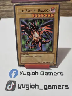 Yu-Gi-Oh Red Eyes B Dragon SD1 1st Edition Common Played - Image 1