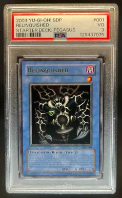 2003 Yu-Gi-Oh! Starter Deck Pegasus Relinquished #SDP-001 PSA 3 - Image 1