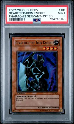 Gearfried The Iron Knight PSV-101 1st Edition Super Rare Yugioh PSA 9 *145 - Image 1