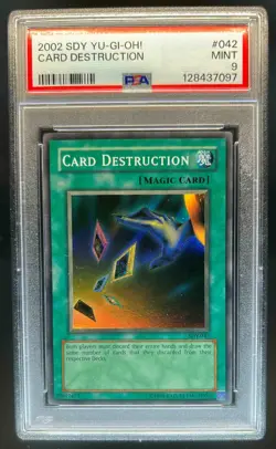 2002 Yu-Gi-Oh! Starter Deck: Yugi Card Destruction #SDY-042 PSA 9 - Image 1