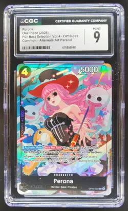 2025 ONE PIECE CCG PERONA ALTERNATE ART OP10-092 CGC 9 B PT - Image 1