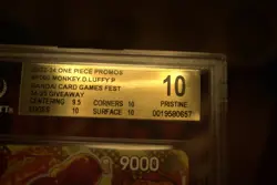 One Piece Monkey D. Luffy P-080 Bandai card games 2024-25 BGS 10 - Image 3