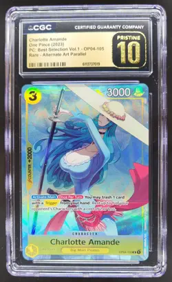 2023 ONE PIECE CCG CHARLOTTE AMANDE RARE ALT ART OP04-105 CGC 10 PRISTINE A PT - Image 1