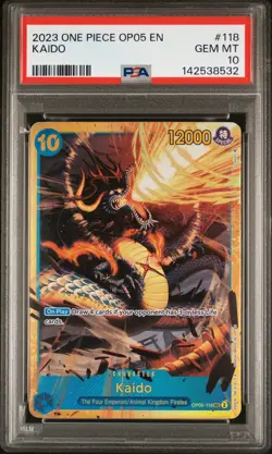 2023 ONE PIECE OP05-AWAKENING OF THE NEW ERA #118 KAIDO PSA 10 - Image 1