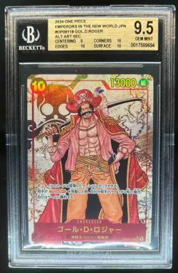 2024 One Piece JP Emperors New World Gol D Roger Alt Art SEC #OP09-118 BGS 9.5 - Image 1