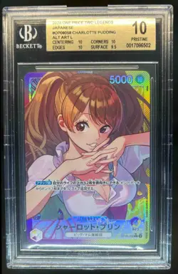 2024 One Piece Japanese Two Legends Charlotte Pudding Alt Art #OP08-058 BGS 10 - Image 1