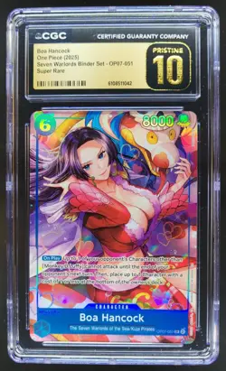 2025 ONE PIECE CCG BOA HANCOCK SUPER RARE OP07-051 CGC 10 PRISTINE D PT - Image 1