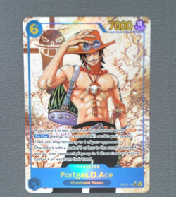 PORTGAS D. ACE SEC Op13-113 ALlternate Art One Piece TCG Carrying On His Will - Image 1