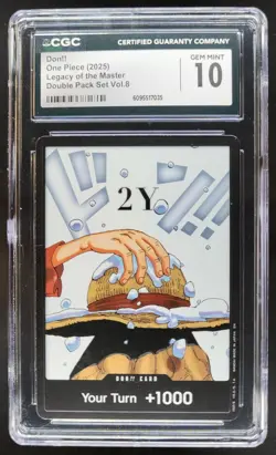 2025 ONE PIECE CCG DON!! LEGACY OF THE MASTER DOUBLE PACK CGC 10 PT - Image 1