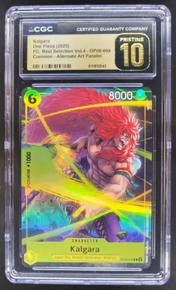 2025 ONE PIECE CCG KALGARA ALT ART OP08-099 CGC 10 PRISTINE D PT - Image 1