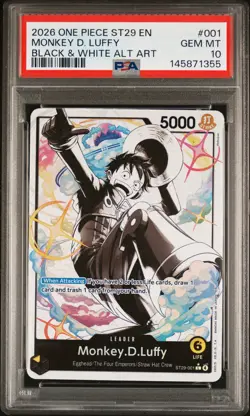2026 ONE PIECE STARTER DECK ST29-EGGHEAD #001 MONKEY D. LUFFY PSA 10 - Image 1