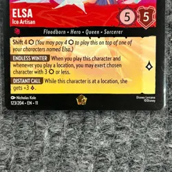 Disney Lorcana Winterspell Elsa Ice Artisan 123/204 Legendary NM/Mint - Image 4