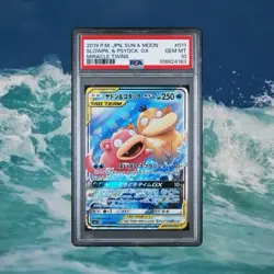Slowpoke & Psyduck GX PSA 10 Japanese Pokemon Card 011/094 Miracle Twins 2019 - Image 1