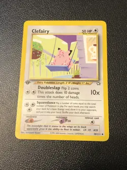 Clefairy 30/111 Neo Genesis 1st First Edition Pokemon Card In NM Condition - Image 1