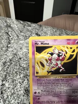 Pokemon TCG Mr. Mime Jungle Card 22/64 Unlimited HP - Image 2