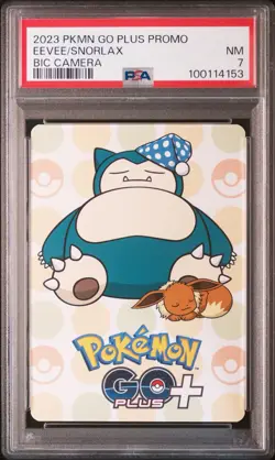 PSA 7 Pokemon Go Plus Snorlax Eevee Bic Camera collaboration promo card 2023 - Image 3