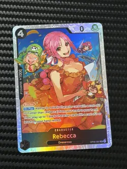 One Piece Card Game Rebecca OP05-091 SR Super Rare Foil Card Original NM - Image 1