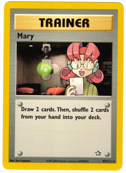 Mary 87/111 Neo Genesis Regular Rare Vintage Pokemon Card - Image 1