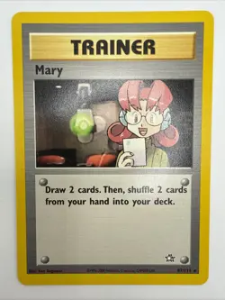 Mary 87/111 Neo Genesis Regular Rare Vintage Pokemon Card - Image 3