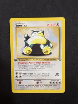 Pokemon Snorlax Jungle 27/64 1st Edition Non-Holo English 1999 TCG WOTC Card LP - Image 1