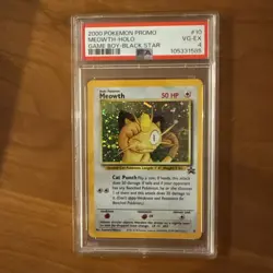 Vintage 2000 Meowth Holo Game Boy Black Star Promo PSA 4 Graded Pokemon Card #10 - Image 2