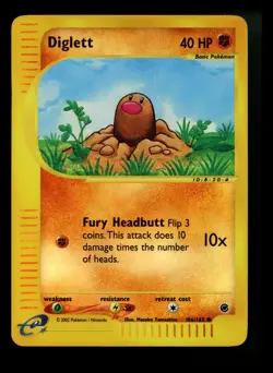 Diglett 106/165 Expedition 2002 Reverse Holo e-Series Pokemon Card TCG - Image 1