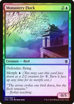 Monastery Flock FOIL Khans of Tarkir NM Blue Common MAGIC MTG CARD ABUGames - Image 1