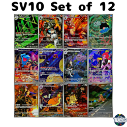 The Glory of Team Rocket Set of 12 AR Card SV10 Set 099-110/098 Pokemon Japan - Image 1