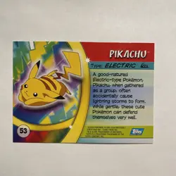 Pikachu Pokemon Advanced Challenge Topps TCG Card 2004 #53 - Image 2