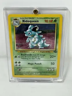 1999 Pokemon NIDOQUEEN 7/64 HOLO RARE Jungle CARD WOTC Wizard NM in Case VTG - Image 2